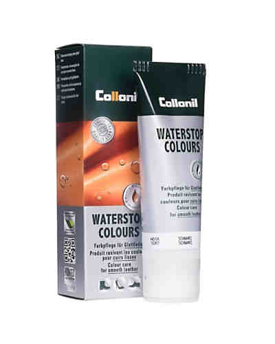 Waterstop Tube 75 ml Pflegecreme für glatte Schuhleder mit Mandelöl schwarz