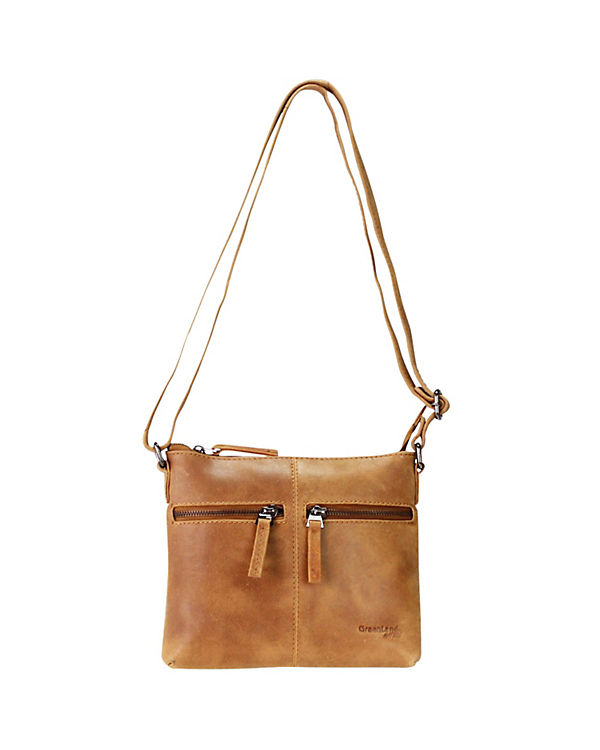 GreenLand NATURE Light Umhängetasche Leder 21 cm