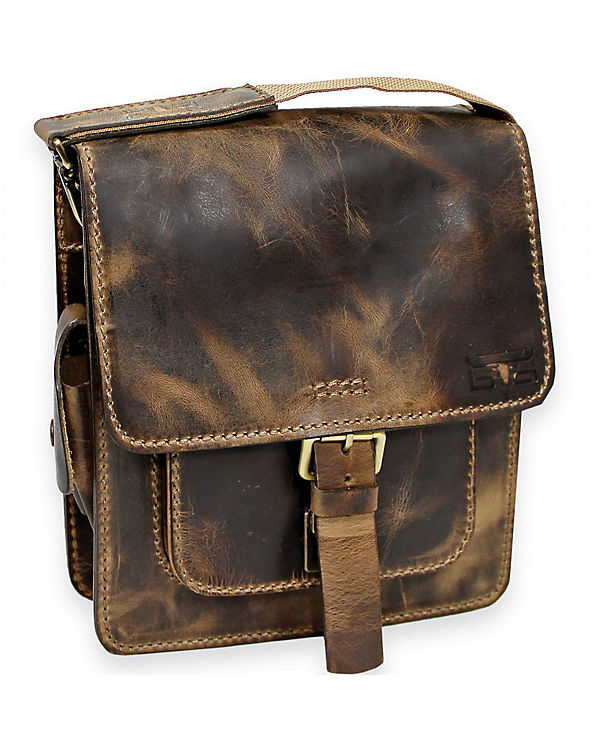 Mika Lederwaren Handtasche Umhängetasche Leder 26 cm