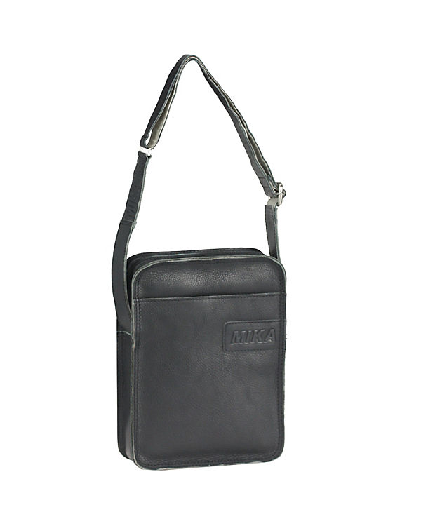 Mika Lederwaren Umhängetasche Leder 17 cm