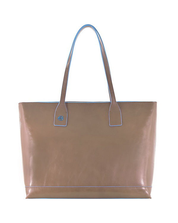 Piquadro Blue Square Shopper Tasche Leder 35 cm