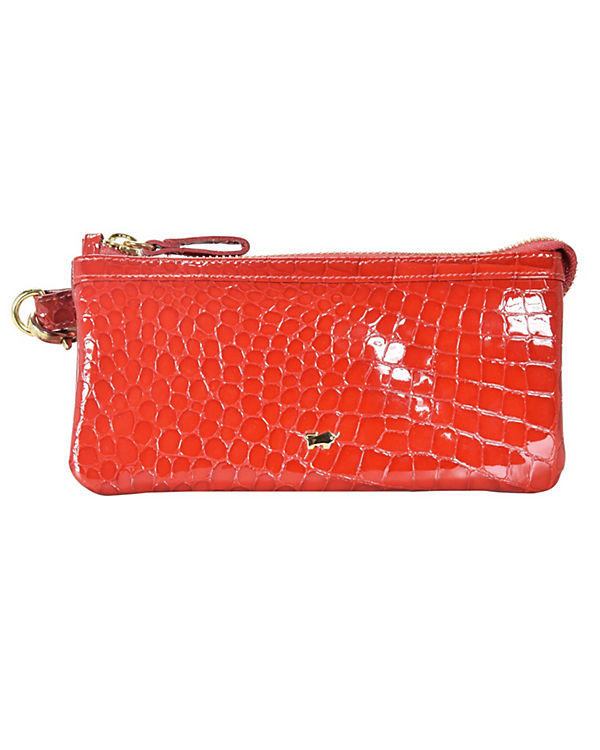 Braun Büffel Glanzkroko Clutch S Leder 19 cm