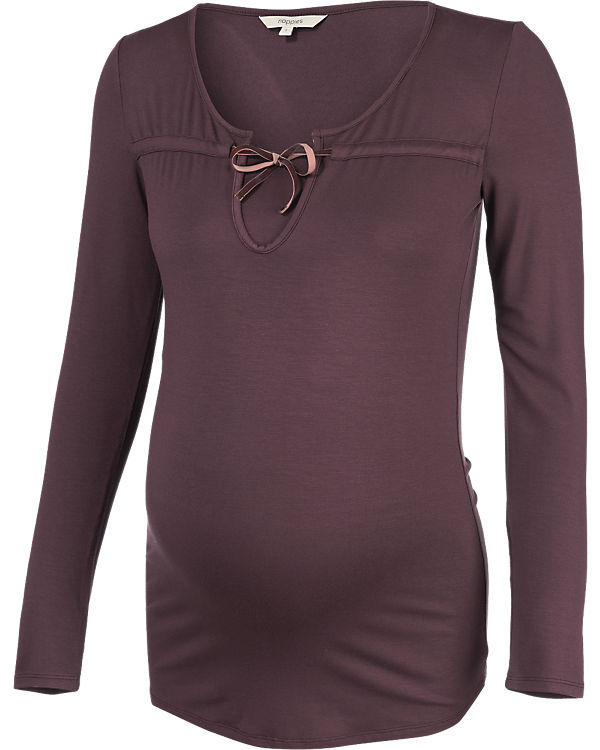 Stilllangarmshirt Anna, aubergine