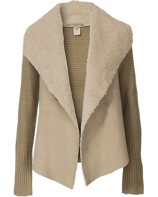 Kunstlederstrickjacke