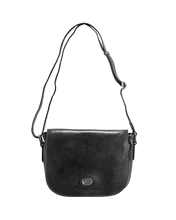 The Bridge Basic Umhängetasche Flap Bag Leder 22 cm