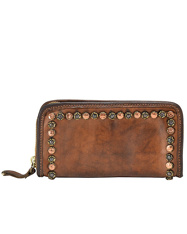 Campomaggi Borchie Con Fiore Geldbörse Leder 21 cm