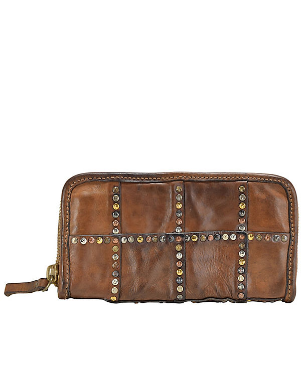 Campomaggi Patchwork Geldbörse Leder 22 cm