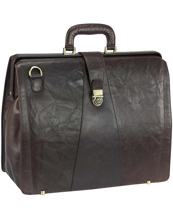 GreenLand NATURE Columbus Bügeltasche Leder 44 cm