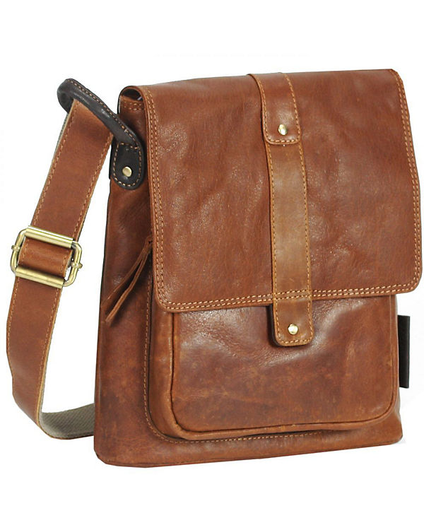 GreenLand NATURE Lima Umhängetasche M Leder 23 cm