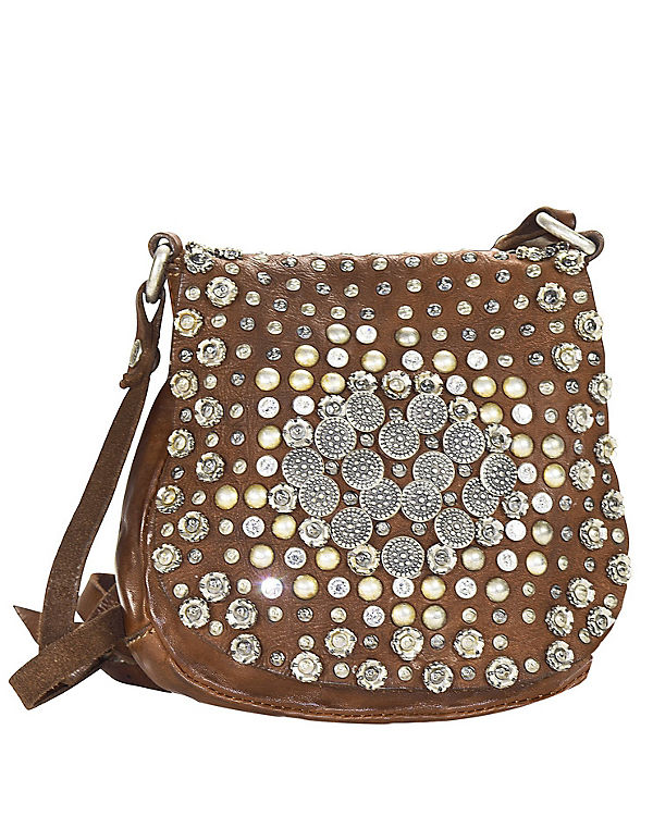 Campomaggi Borchie E Strass Umhängetasche 16 cm