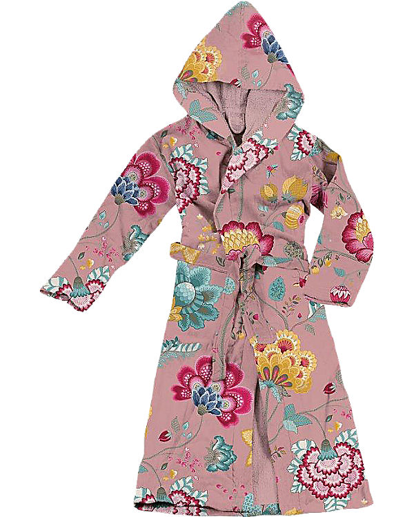 Velours-Baumwoll Bademantel "Floral Fantasy"