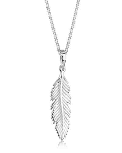 Elli Halskette Feder Boho Gypsy Festival 925 Sterling Silber