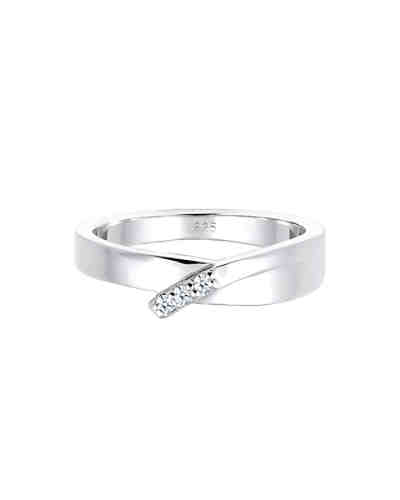 DIAMORE Ring Verlobung Trio Diamant 0.06 ct. 925 Silber 2
