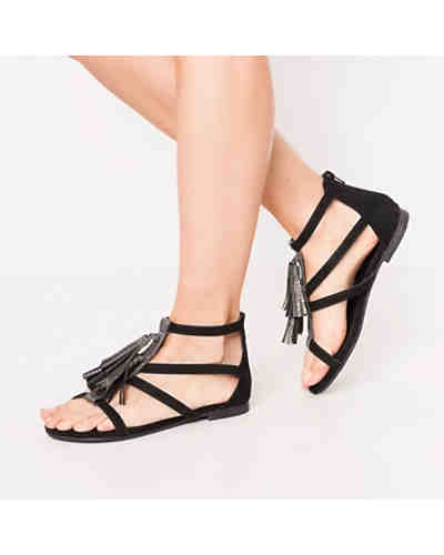 Lanessa Metallic Fringes Sandal Riemchensandalen 2