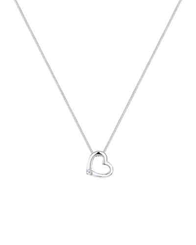 DIAMORE Halskette Herz Liebe Diamant (0,02ct) 925 Sterling Silber 2