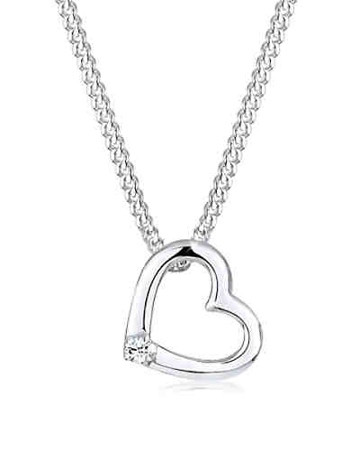 Halskette Herz Swarovski® Kristall 925 Sterling Silber