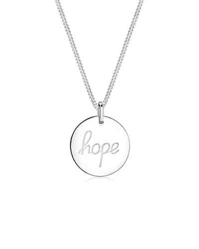 Halskette Hope Schriftzug Wording 925 Sterling Silber