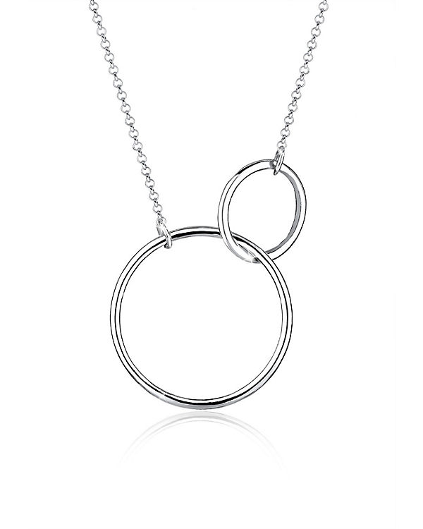 Halskette Kreis Rund Ring Geo Trend 925 Sterling Silber
