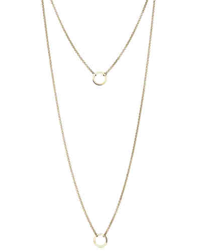 Halskette Layering Doppelkette Kreis 925 Sterling Silber