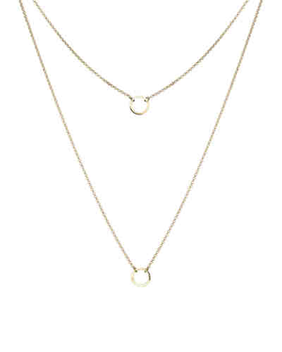 Halskette Layering Doppelkette Kreis 925 Sterling Silber 2