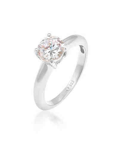 Elli Ring Solitär Zirkonia 925 Sterling Silber