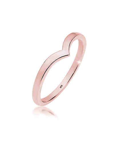 Elli Ring Geo V-Stapelring 925er Sterling Silber