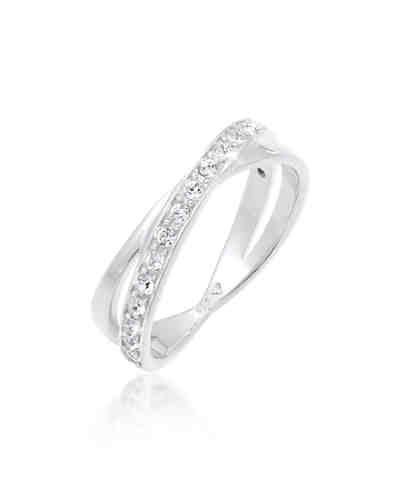 Elli Ring Wickelring Swarovski® Kristalle 925 Silber