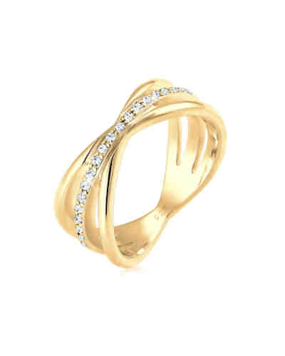 Elli PREMIUM Ring Wickelring Blogger Swarovski® Kristalle 925 Silber