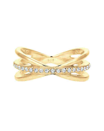 Elli PREMIUM Ring Wickelring Blogger Swarovski® Kristalle 925 Silber 2