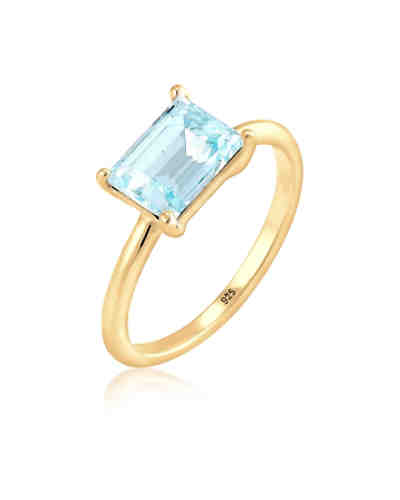 Elli Ring Solitär Swarovski® Kristalle 925 Sterling Silber