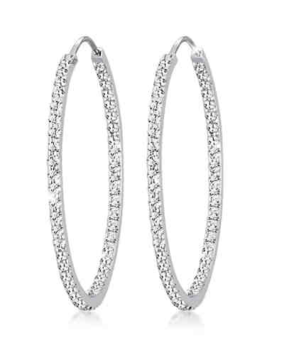Ohrringe Creolen Swarovski® Kristalle 925 Sterling Silber