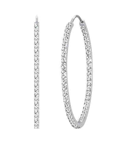 Ohrringe Creolen Swarovski® Kristalle 925 Sterling Silber 2