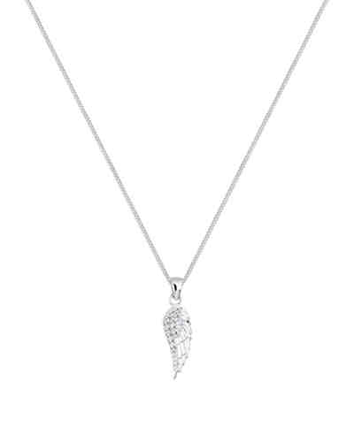 Halskette Flügel Swarovski® Kristalle 925 Sterling Silber 2