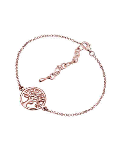 Armband Lebensbaum Kreis Blatt Floral 925 Sterling Silber 2