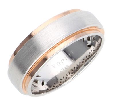 ESPRIT Ring Modern Shape Bicolor ESRG92278B schwarzkombi