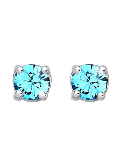 Ohrringe Swarovski® Kristalle Funkelnd Basic 925 Silber 2