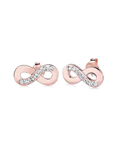 Ohrringe Infinity Symbol Swarovski® Kristalle 925 Silber