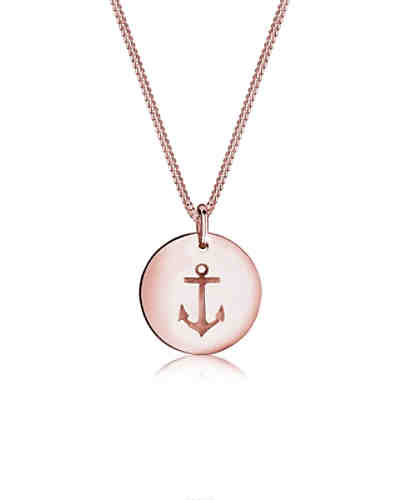 Halskette Anker Münze Maritim 925 Sterling Silber