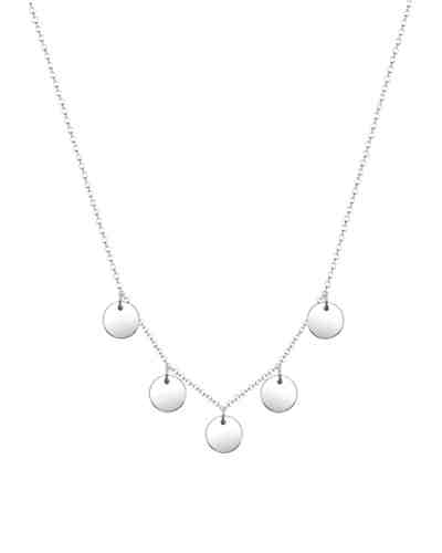 Halskette Kreis Geo Plättchen Minimal 925 Sterling Silber S0101383117 Halsketten 2