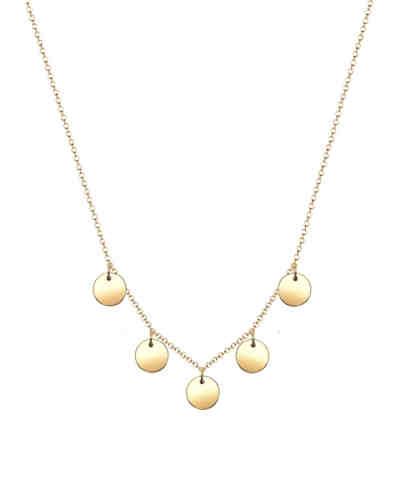 Halskette Kreis Geo Plättchen Minimal 925 Sterling Silber S0101383117 Halsketten 2