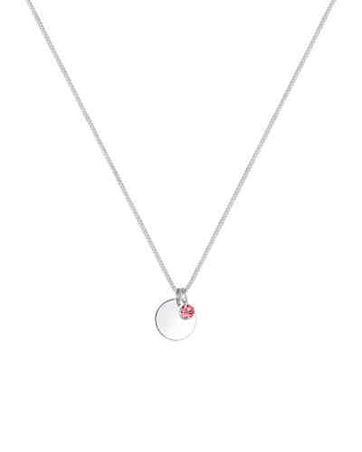 Halskette Geburtsstein Farbe Swarovski® Kristalle 925 Silber 2