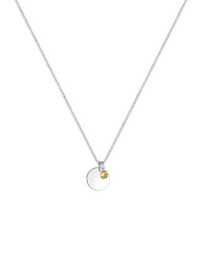 Halskette Geburtsstein Farbe Swarovski® Kristalle 925 Silber 2