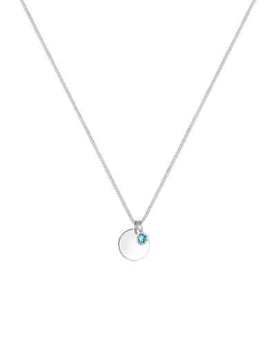 Halskette Geburtsstein Farbe Swarovski® Kristalle 925 Silber 2