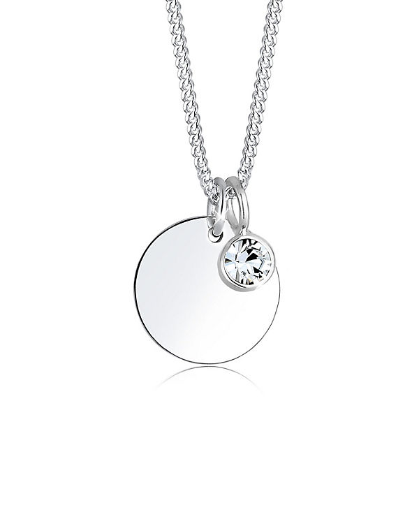 Halskette Geburtsstein Farbe Swarovski® Kristalle 925 Silber