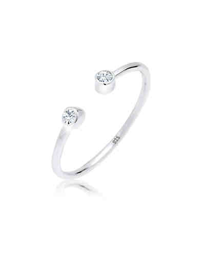 Ring Solitär Statement Swarovski® Kristalle 925 Silber