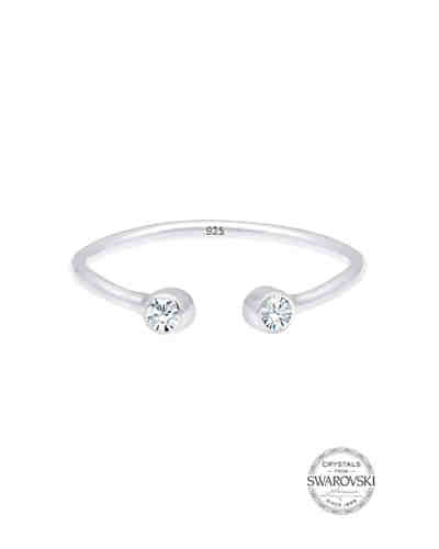 Ring Solitär Statement Swarovski® Kristalle 925 Silber 2