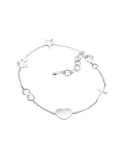 Armband Kreuz Herz Infinity Anker Stern 925 Silber 2