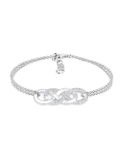 Armband Infinity Liebe Swarovski® Kristalle 925 Silber