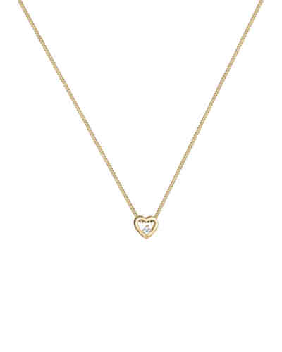 Halskette Herz Liebe Edel Diamant (0.03 ct.) 585 Gelbgold 2