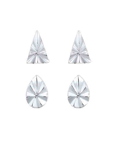 Elli Ohrringe Set Geo Tropfen Dreieck Trend 925 Sterling Silber 2
